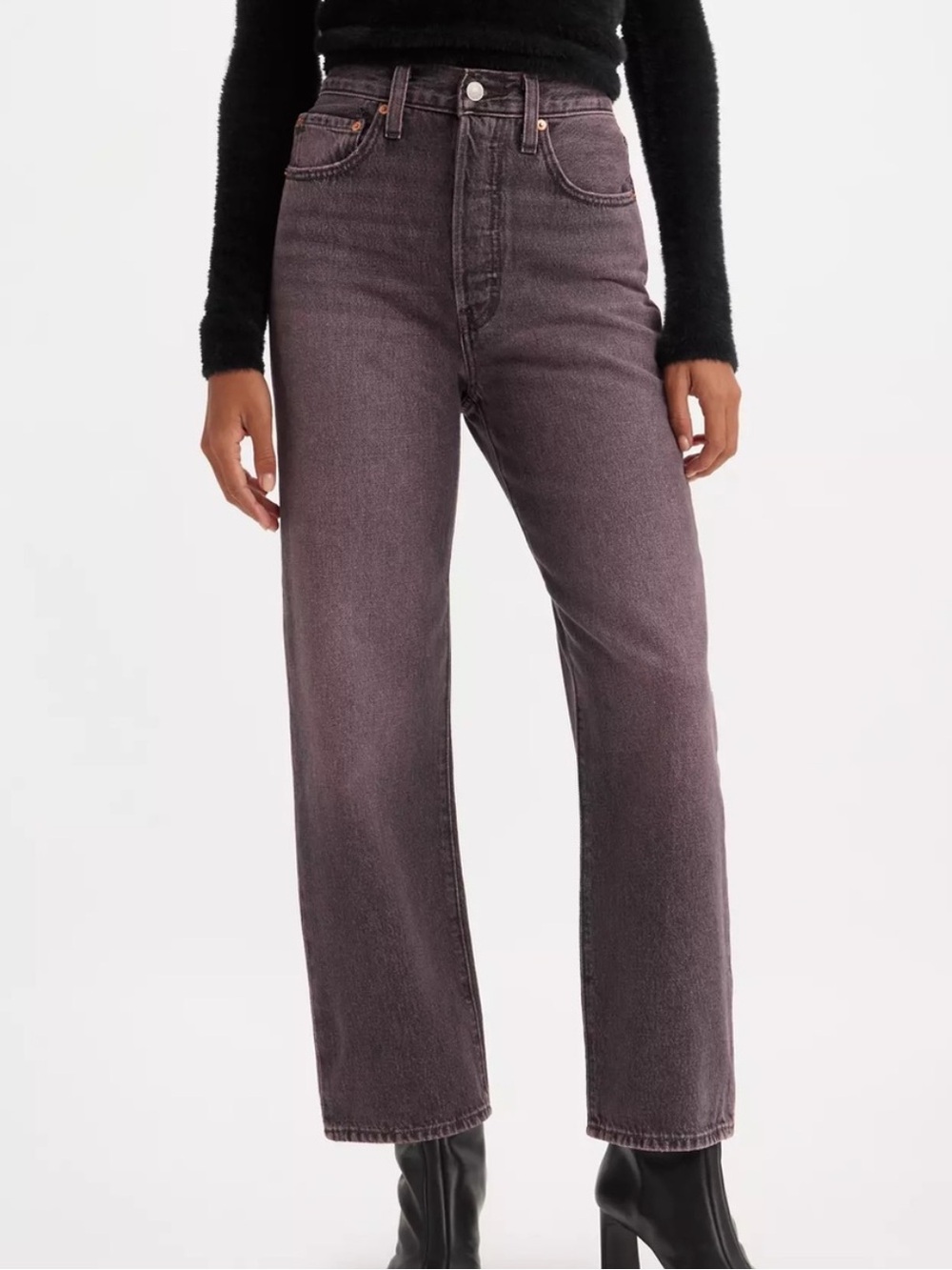 Levi's Women's Purple Ribcage Straight Leg Jeans